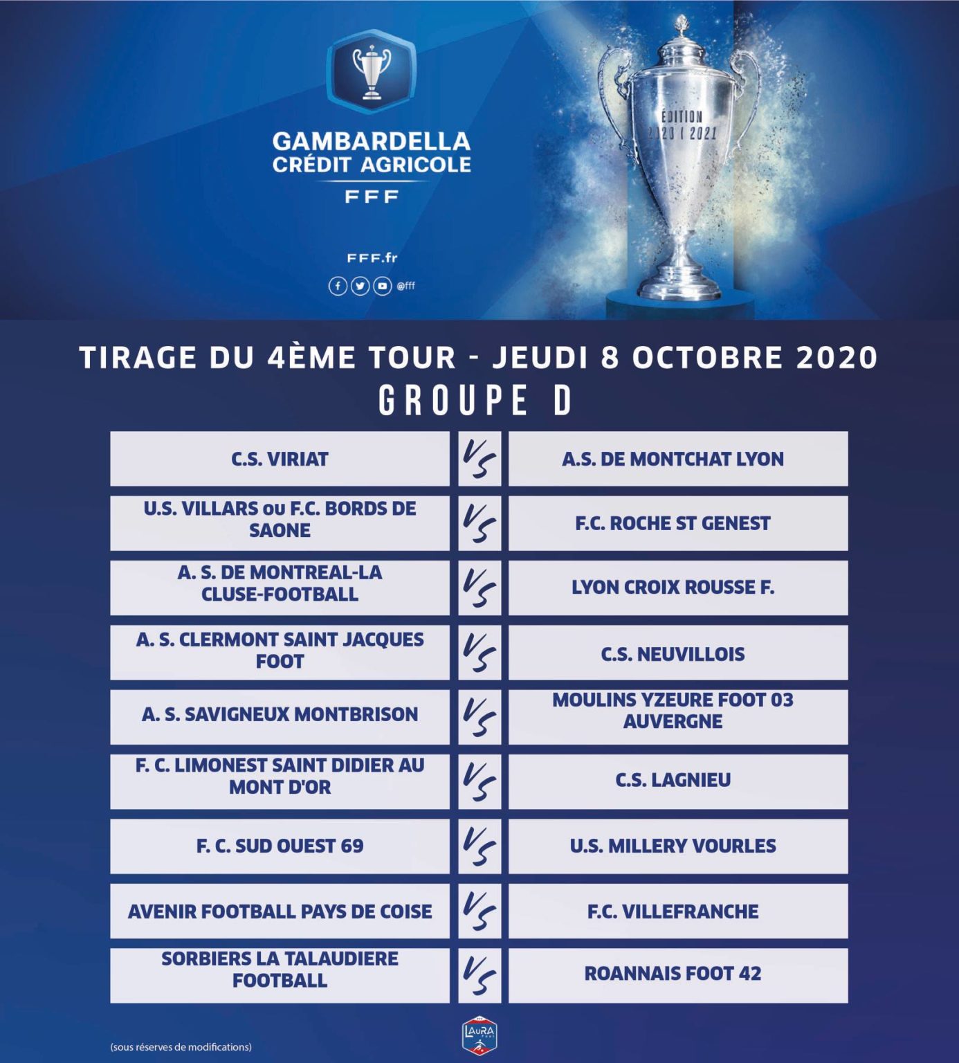 Tirage des Coupe de France et Gambardella - Footballcvb